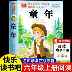 全套3册 童年六年级上册必读正版的课外书爱的教育小英雄雨来高尔基原著完整版