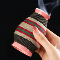 阿牛与仙草 家用火龙灸多功能按摩双层控烟防烫美容院美人灸桃花灸粉色器具罐
