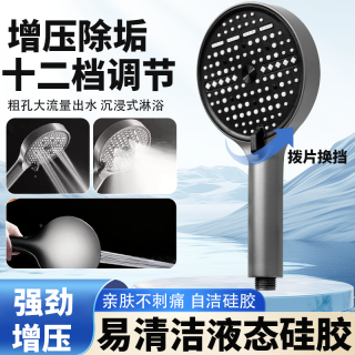 十二档增压花洒喷枪出水沐浴洗澡手持浴霸花洒喷头浴室通用淋浴头