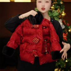 男童拜年服儿童汉服唐装男宝宝小童过年喜庆衣服童装冬季新年服装