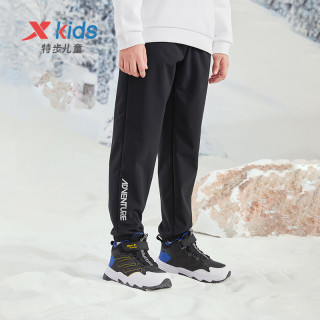特步 少年梭织运动长裤秋冬加绒保暖舒适676426669052