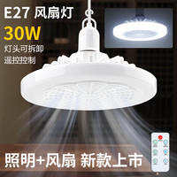 家用LED风扇灯e27吊扇灯厨房天花板遥控灯高亮节能水晶风扇灯