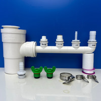 厨房PVC75管下水三通连接水槽净水器前置过滤器小厨宝洗碗机下水