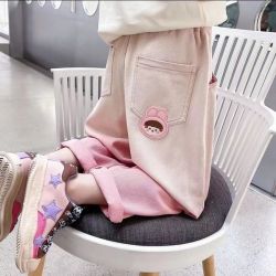 2026新款纯棉女童长裤春秋款女宝宝时髦渐变洋气裤子儿童休闲裤潮