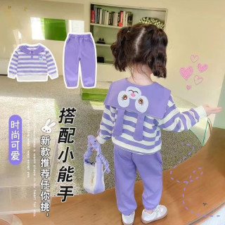 女童秋装2024新款网红炸街套装儿童春秋宝宝时髦休闲洋气两件套潮