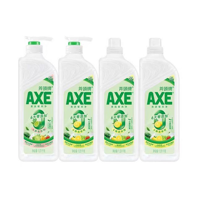 淘金币可用、88VIP：AXE 维E呵护洗洁精 鸭屎香+万里锡兰 1.01kg*4瓶 组合装