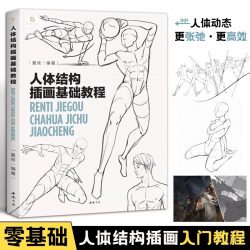 人体结构插画基础教程 夏夜 人体速写 动态结构 技法教程 速写临摹素材 漫画人物绘画 人体结构造型手