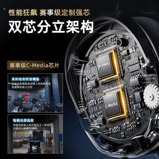钛度 斩月 ENC降噪麦克 白色 2.4G四模头戴式游戏耳机