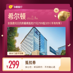 酒店抵扣券 299抵320 （手淘专享）