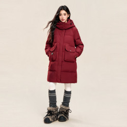 雪中飞 高充绒 90%绒 640+蓬松 冬季中长款加厚保暖羽绒服（多色可选）