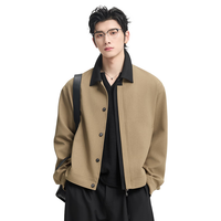 伯爵卓尔 B613133 撞色拼接 卡其 L 男士夹克
