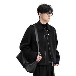 伯爵卓尔 Z541600 全羊毛双面呢 巧克力软糖 3XL 男士夹克