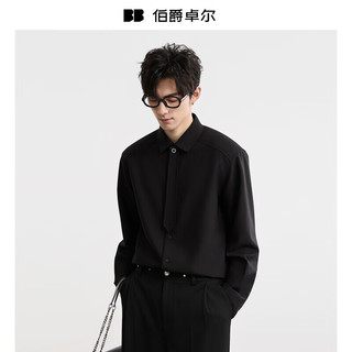 伯爵卓尔 三防抗皱远红外发热 暴雨灰 S(165) 男士长袖衬衫