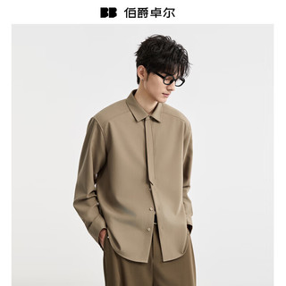 伯爵卓尔 三防抗皱远红外发热 暴雨灰 S(165) 男士长袖衬衫