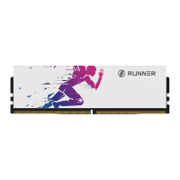 奔跑者 灵跃 DDR5 4800 CL40 星釉白 16GB 台式机内存条