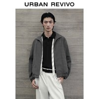 UR 秋季男装燕麦格雷格纹超宽松夹克外套 UMF160072