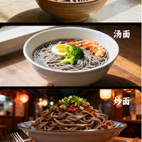 华秀 新疆特克斯黑小麦面条超细面条粗粮高饱腹感低脂替代精米面主食