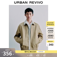 UR 秋季男装时尚复古假两件亚麻翻领夹克外套 UMF160025