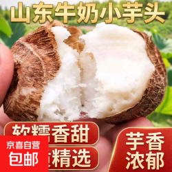 京喜 正宗山东牛奶小芋头毛芋头芋艿香糯新鲜现挖蔬菜 牛奶芋头带箱2斤
