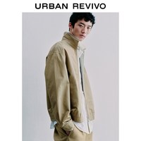 UR UR 男装 时尚复古假两件亚麻翻领夹克外套 UMF160025