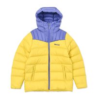 Marmot 女式 W's Lance Down 连帽衫外套, 黄色 x 紫色
