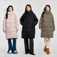千仞岗 反季！90绒650蓬+长款连帽羽绒服 Y309135Y 多色任选 -10°抗寒 最高190g充绒