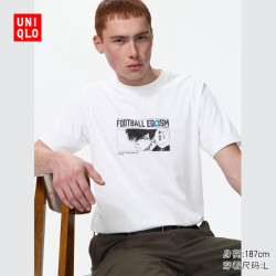 优衣库 蓝色禁区UT/短袖T恤男装女装印花T恤487921 00 白色 4XL