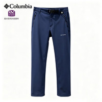 Columbia 男裤26秋冬新品户外加绒内里保暖防风软壳裤AE5168 藏蓝色