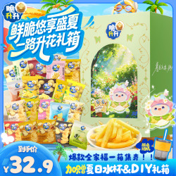 脆升升 新品一路升花礼盒薯片薯条春游休闲零食dr