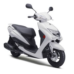 YAMAHA 摩托车踏板车豪华款赛鹰DX125小绵羊液晶全新整车国四电喷 赛鹰DX豪华版/前碟后鼓/炫光白