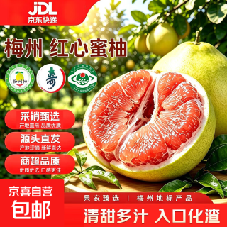 梅州红白蜜柚当季生鲜新鲜水果皮薄肉厚孕妇水果中秋送礼源头直发 红心蜜柚 中果2粒 单果1.5-2.6斤 净重4斤+