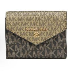 MICHAEL KORS 【老花印花】圆标钱包
