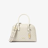 MICHAEL KORS ASHTON 香草白满印老花贝壳波士顿包女士手提包
