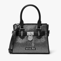 MICHAEL KORS HAMILTON 银色金属满包烫钻时尚手提包单肩包