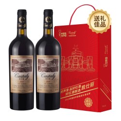 Castaly 凯仕丽酒庄大地葡萄酒干型2008贺兰山东麓红酒750ml*2礼盒装