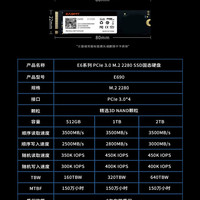 芯景铄 PCIe3.0M.2接口E690固态硬盘低功耗办公SSD3年质保