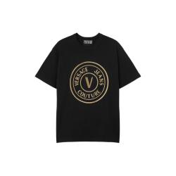 VERSACE JEANS COUTURE 男士印花棉质平纹针织T恤
