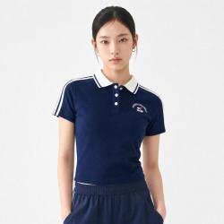 adidas 三叶草 夏季休闲翻领女子POLO衫
