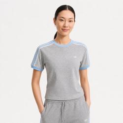 adidas 三叶草 夏季优雅蕾丝边休闲运动短袖T恤上衣