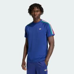 adidas 三叶草 足球经典纯棉三条纹运动短袖T恤