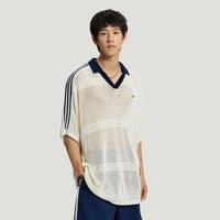 adidas 三叶草 夏季南法假日度假风镂空短袖POLO衫