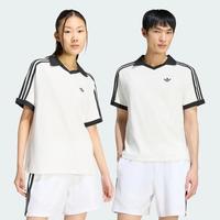 adidas 三叶草 夏季休闲翻领中性POLO衫