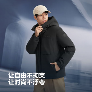 波司登 90绒加厚连帽宽松短款羽绒服