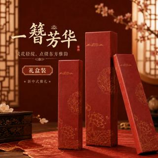 TXRMDX 十二花神绒花发簪 檀木