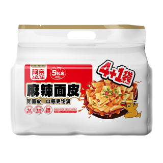 阿宽 红油面皮五包装 非油炸方便面 袋装泡面干拌面麻辣味 105g*5袋 阿宽红油面皮麻辣味5袋装