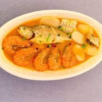 双人套餐 台州家烧杂鱼年糕+葱油花蛤