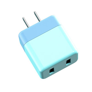 季烁 USB充电器 22.5W快充 双口USB 蓝色