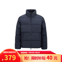 森马 轻松|羽绒服男冬季抽绳连帽90绒外套宝蓝（灰鸭绒）80727 2XL