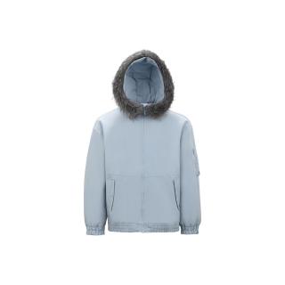森马 可拆毛领防泼水 粉蓝 L 男士羽绒服