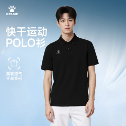 卡尔美 夏季翻领Polo透气速干短袖T恤男士商务休闲上衣